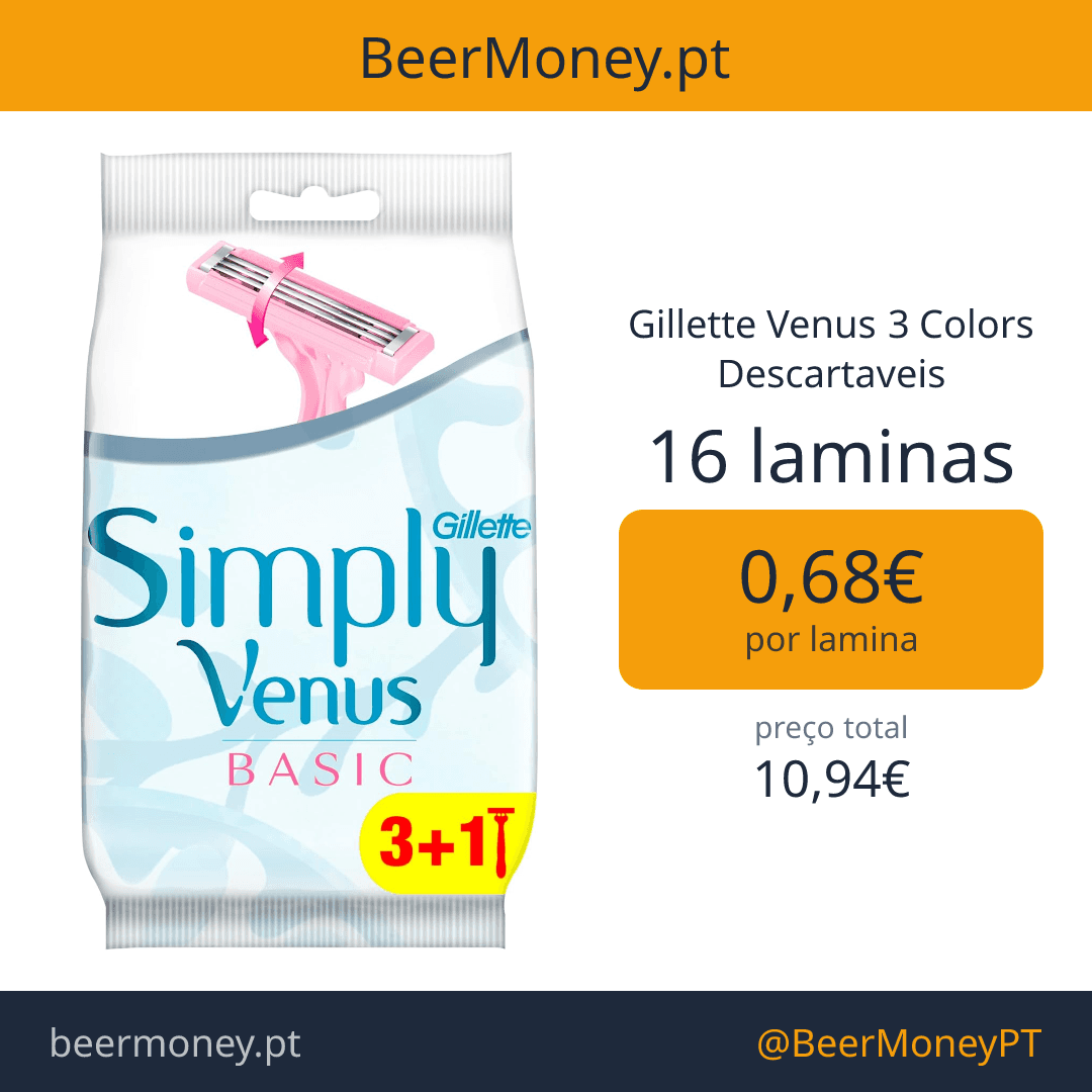 Gillette Venus 3 Colors Descartaveis