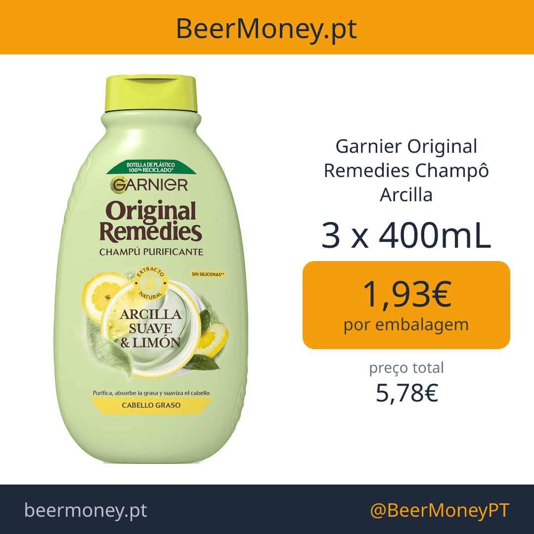 Garnier Original Remedies Champô Arcilla