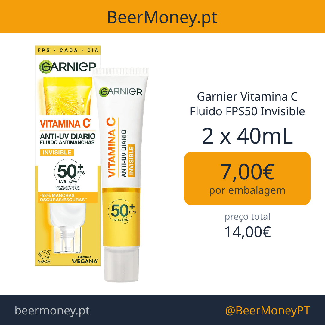 Garnier Vitamina C Fluido FPS50 Invisible