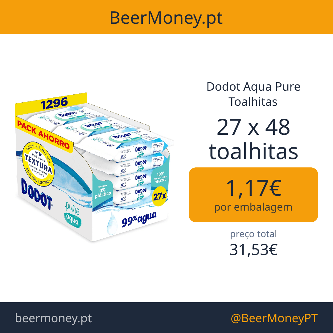 Dodot Aqua Pure Toalhitas