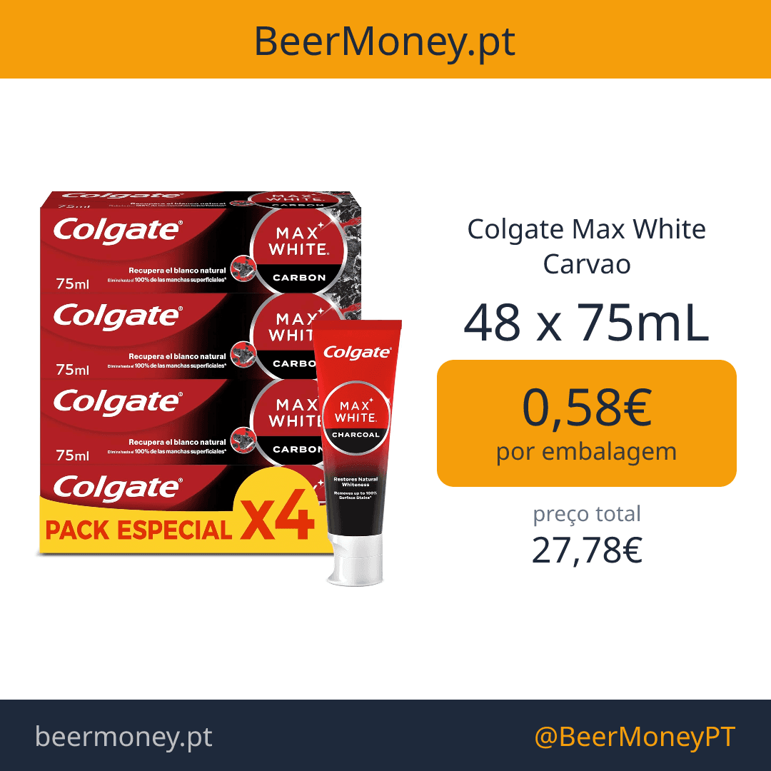 Colgate Max White Carvao