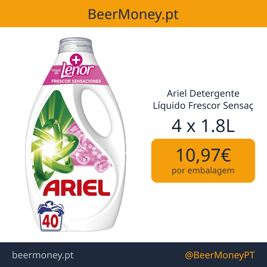 Ariel Detergente Líquido Frescor Sensaç