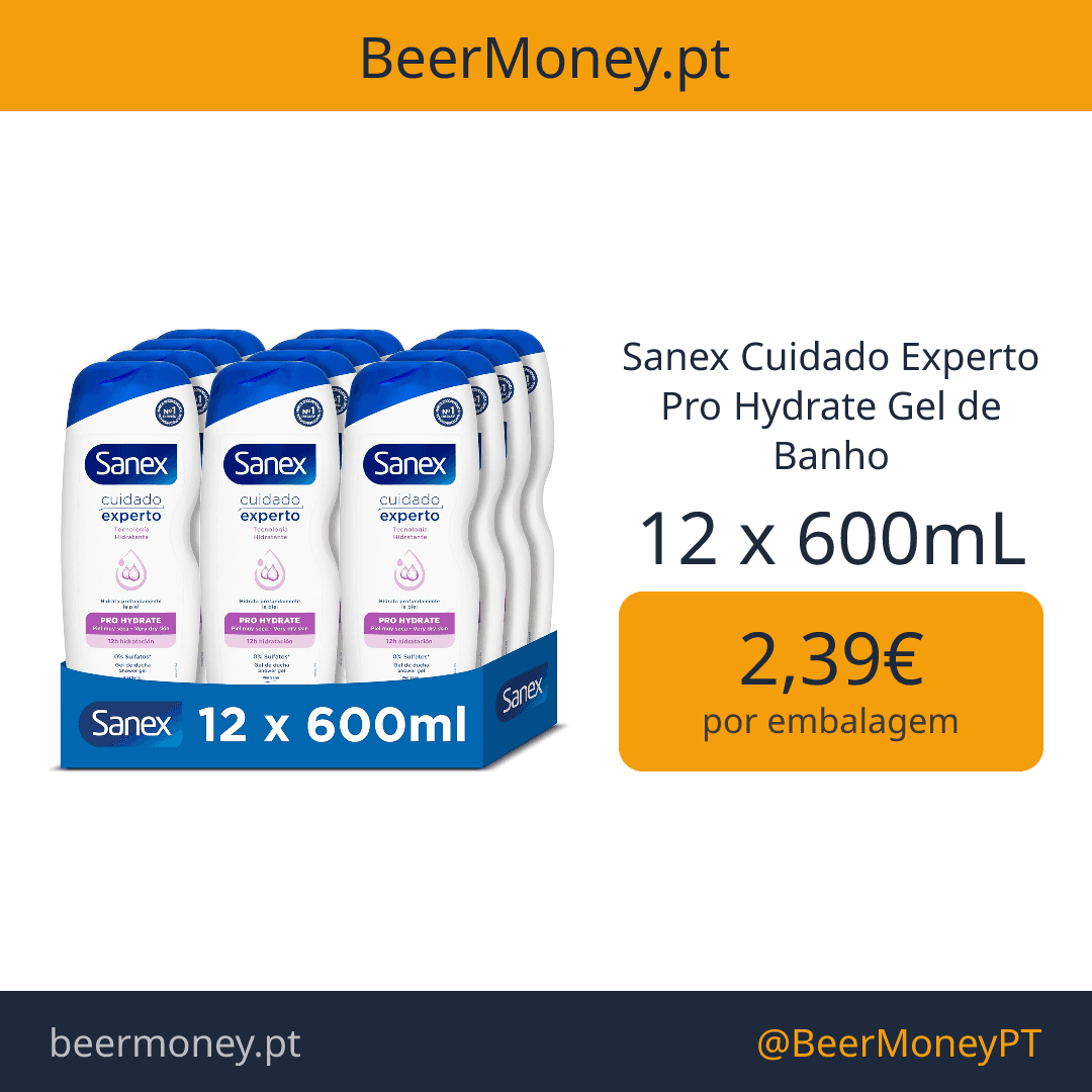 Sanex Cuidado Experto Pro Hydrate Gel de Banho