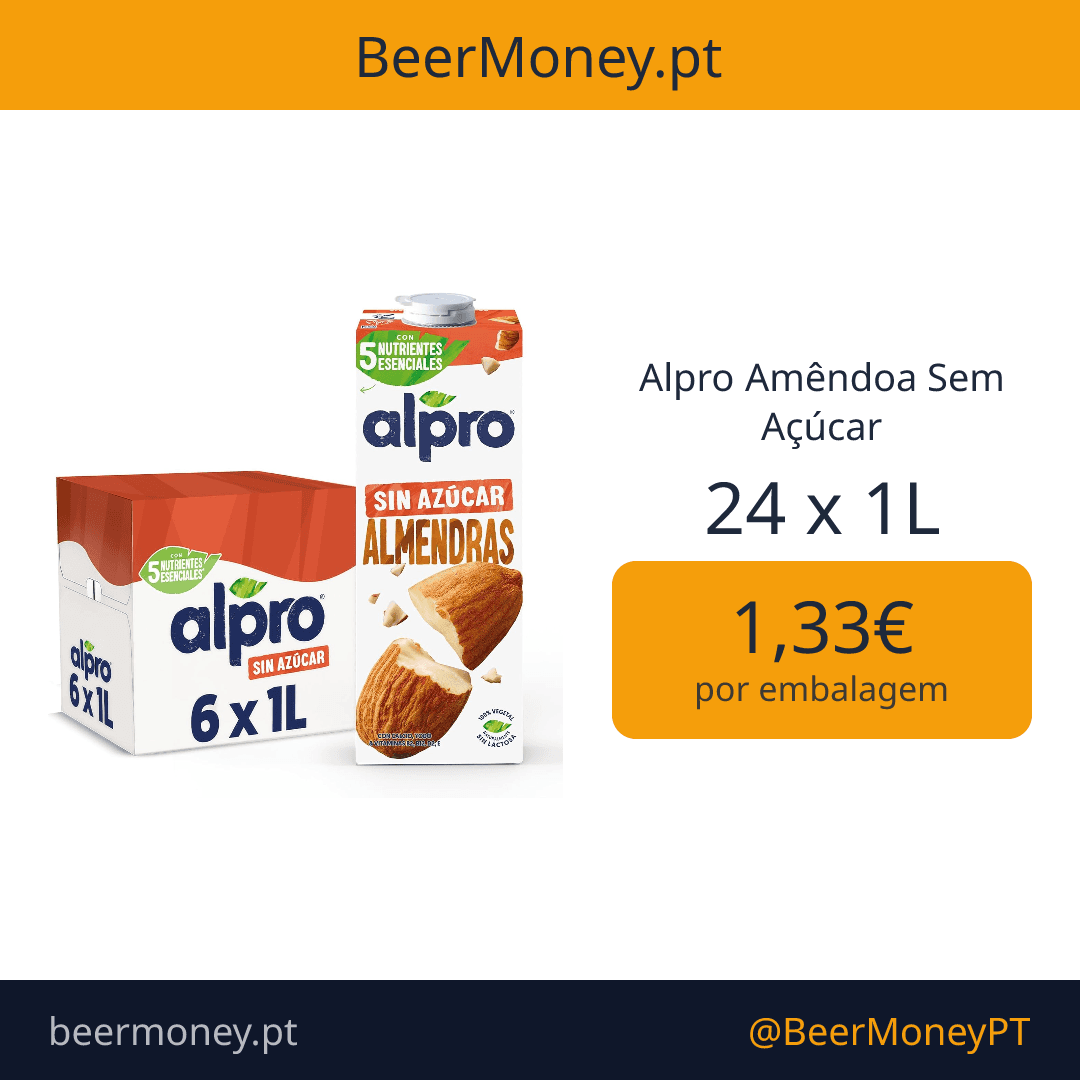 Alpro Amêndoa Sem Açúcar